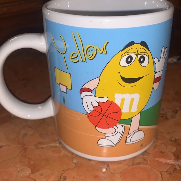 Y2k Vintage M&Ms Green & Yellow Sports Coffee Mug - Picture 2 of 4